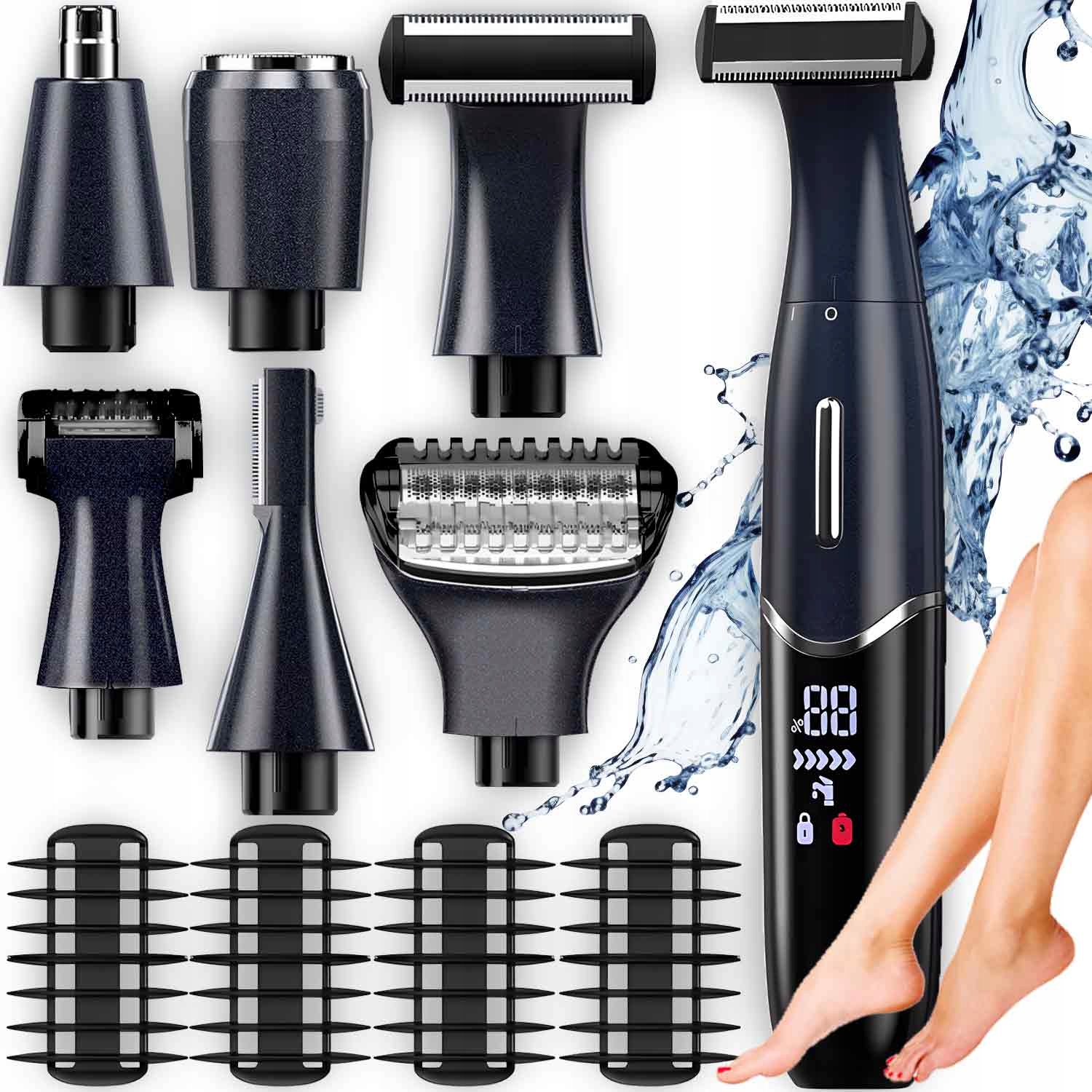 ЭПИЛЯТОР ДЛЯ ТЕЛА, НОГ, ЛИЦА, ТРИММЕР ДЛЯ НОСА, БРОВЕЙ, БИКИНИ, ЖЕНСКАЯ БРИТВА