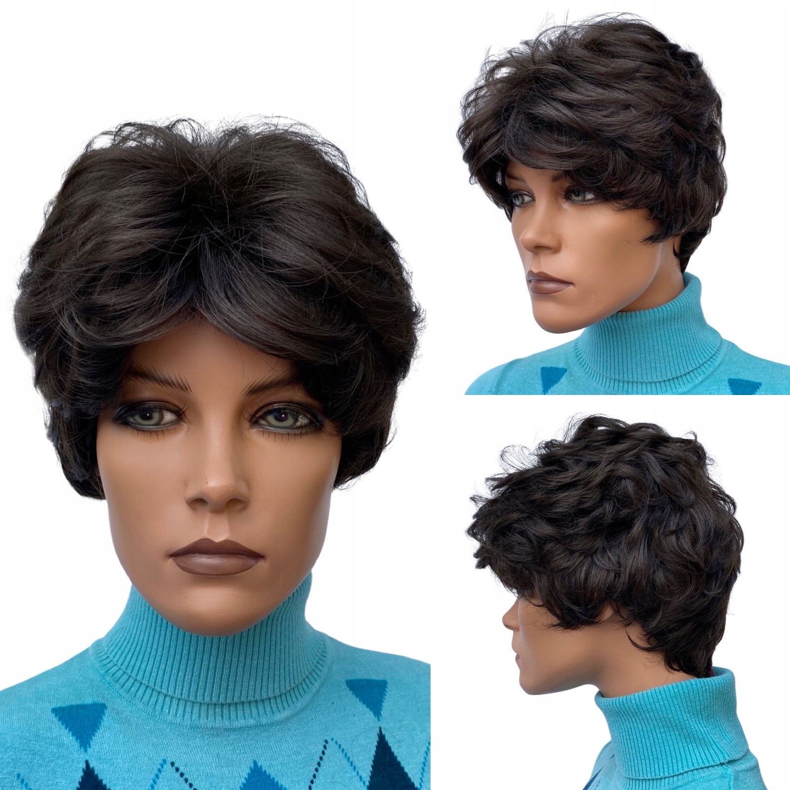 Paruka Krátká Hnědá Paruka L-3041 kol.6