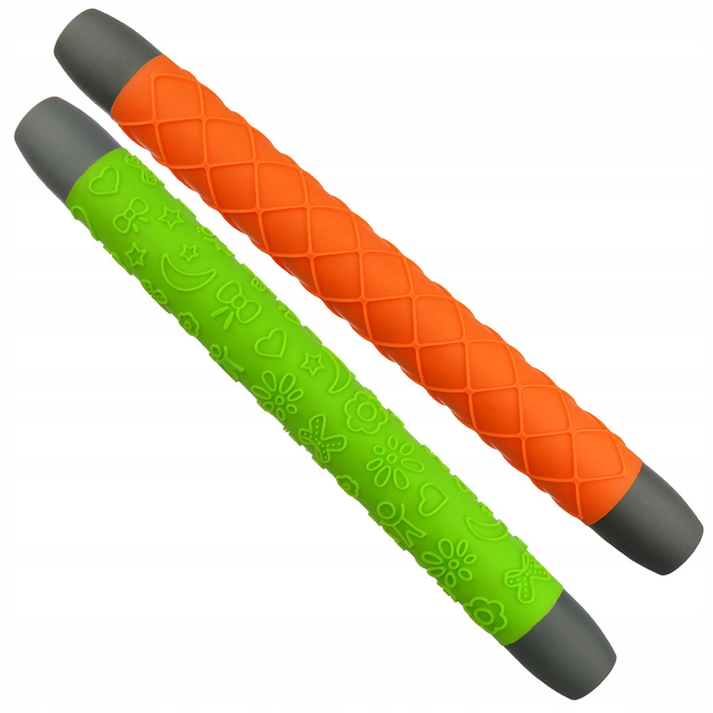 DEKORACYJNE WAŁKI DO CIASTA CIASTEK MASY WZORKI ROMBY 2SZT