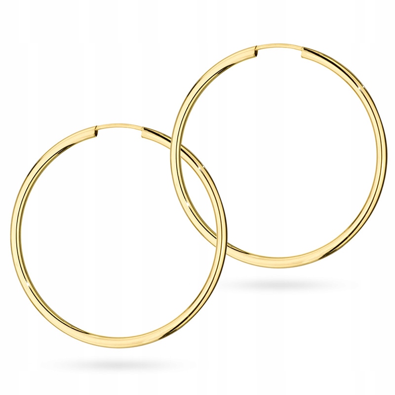 

Złote Kolczyki Kółka 30mm pr. 585 Koło Ring 14k
