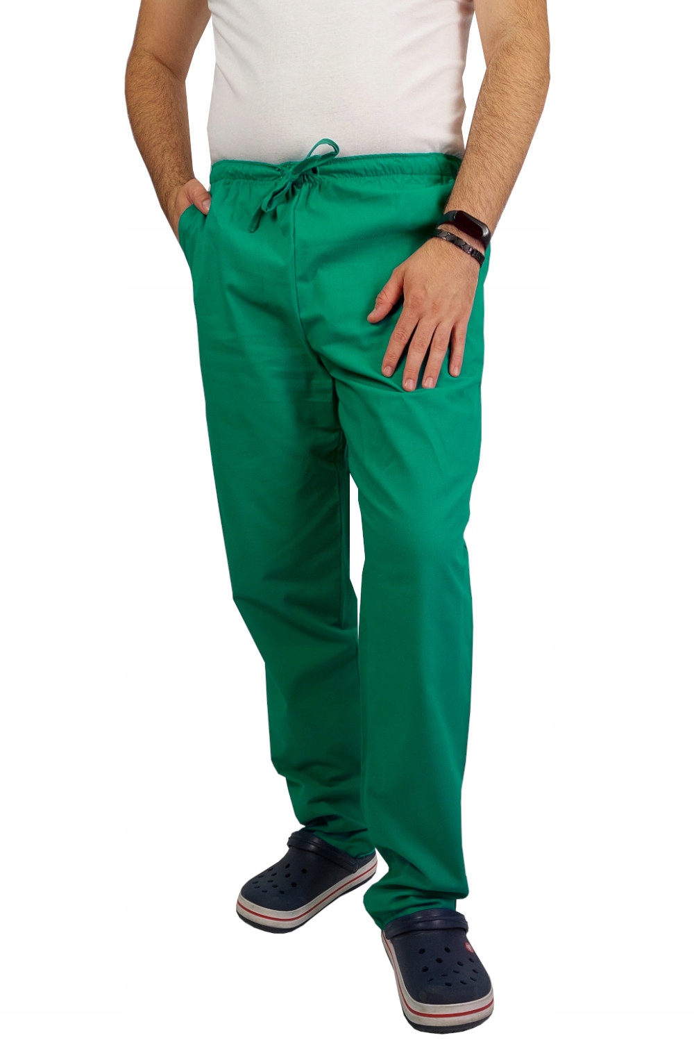 

Spodnie medyczne 100% bawełna męskie zielone r.XL