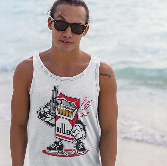 TANK TOP ANIMOWANE CIGARETTE KILLER Rozmiar S