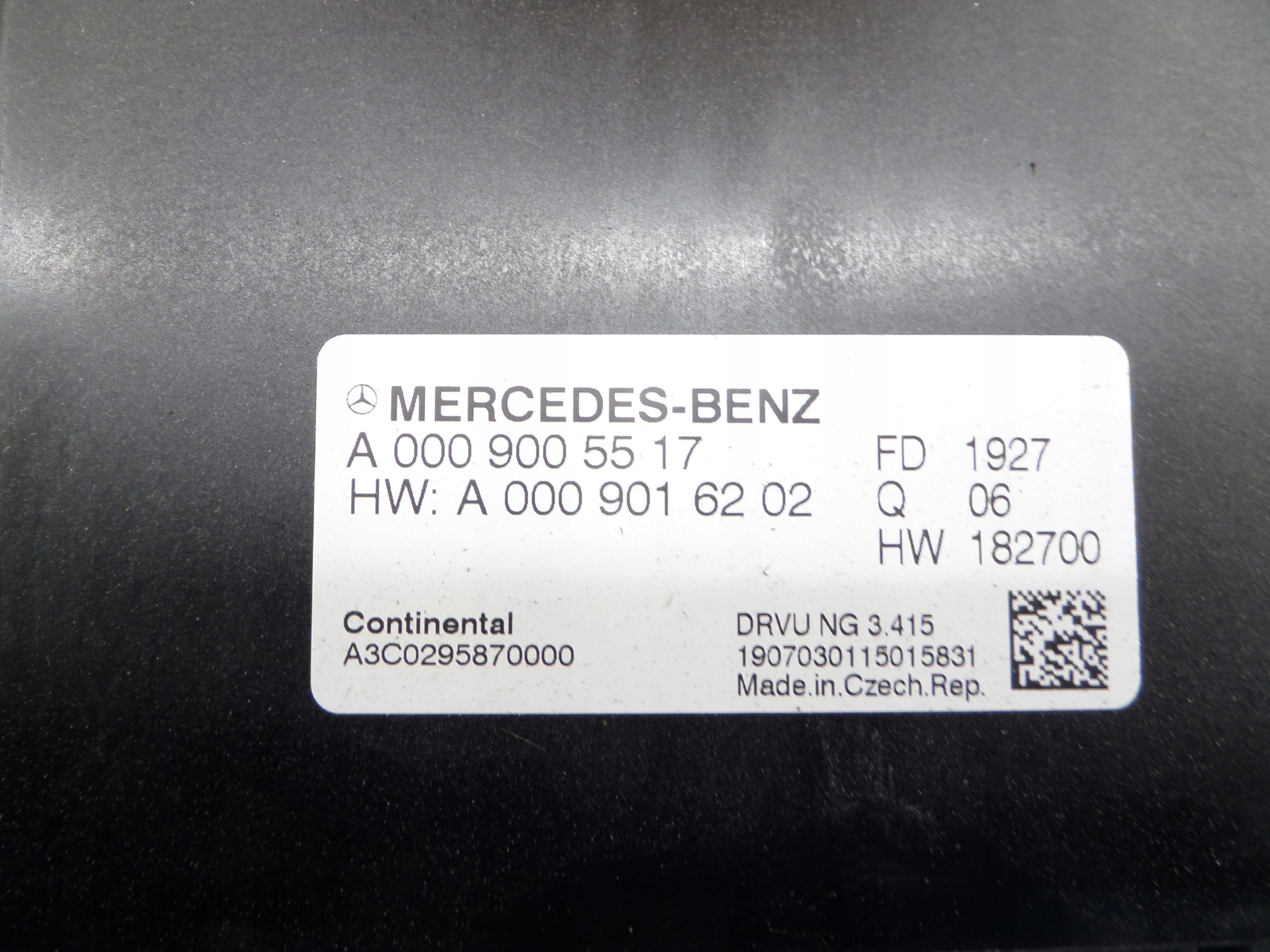 control unit MERCEDES A0009005517 W177 control unit transmission 4MATIC A2479002307