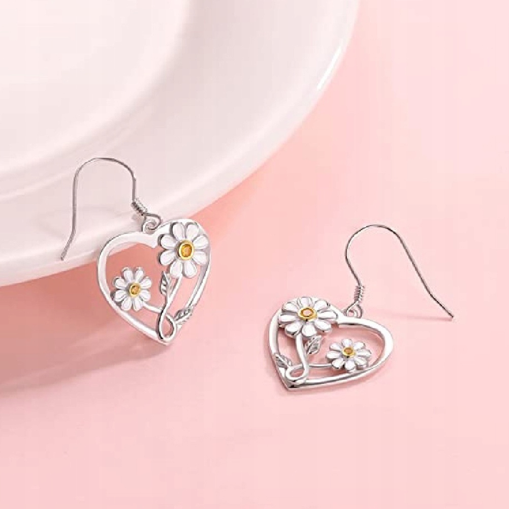 KOLCZYKI SERCE STOREK BIŻUTERIA KWIATOWA Rodzaj zapięcia zatrzask