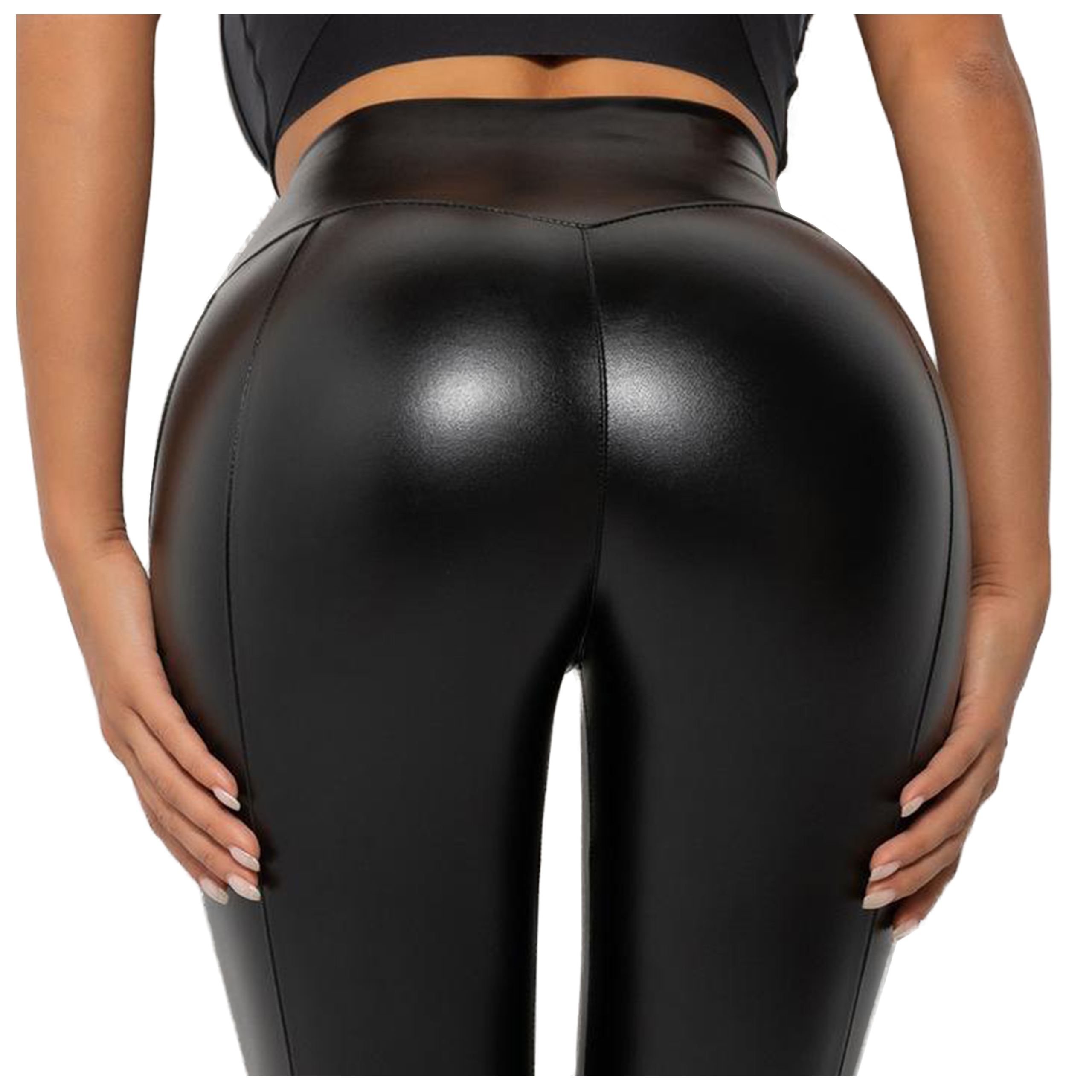 

Legginsy a la skóra z przeszyciami Wysoki Stan L
