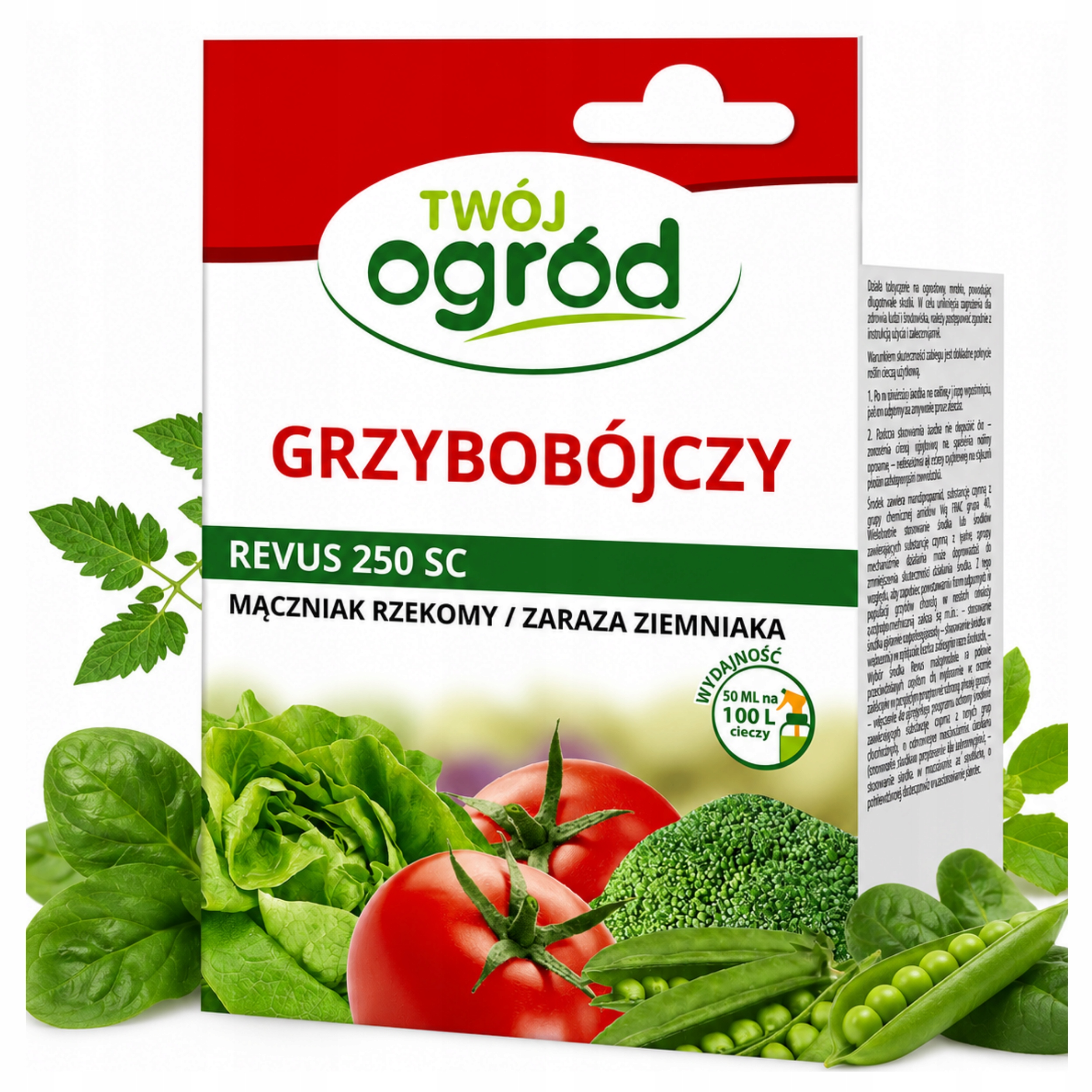 Revus 250 Sc 50ML Środek Grzybobójczy Na Zarazę Ziemniaka Mączniaka Pomidor