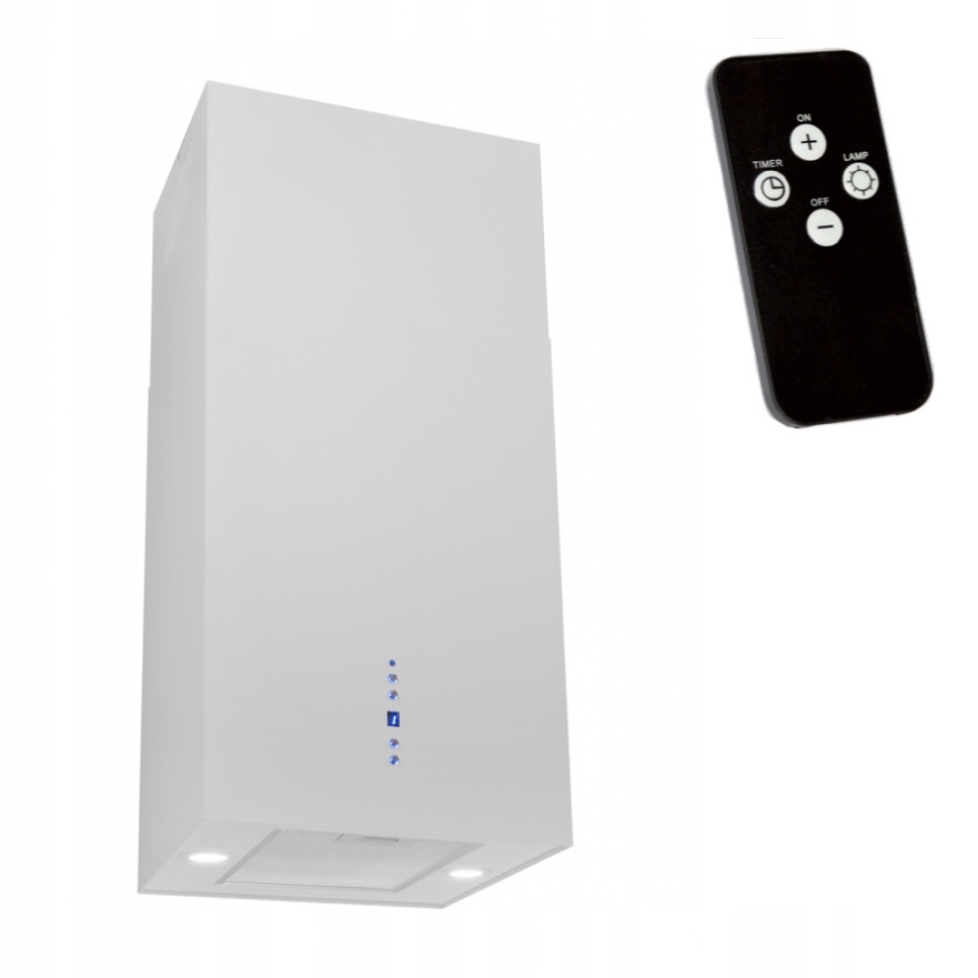 Okap wyspowy biały TOFLESZ SANDY 40 LED + pilot