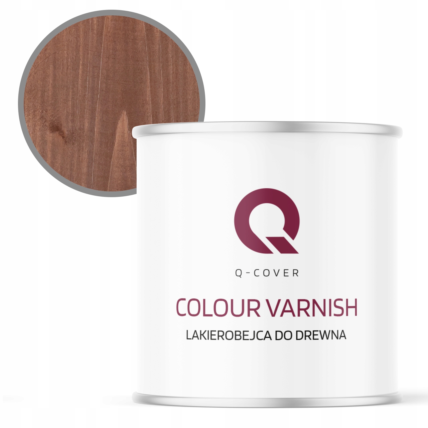 Lakierobejca do Drewna Mebli Dekoracyjna 2,5L Orzech Ciemny Satyna Wydajna