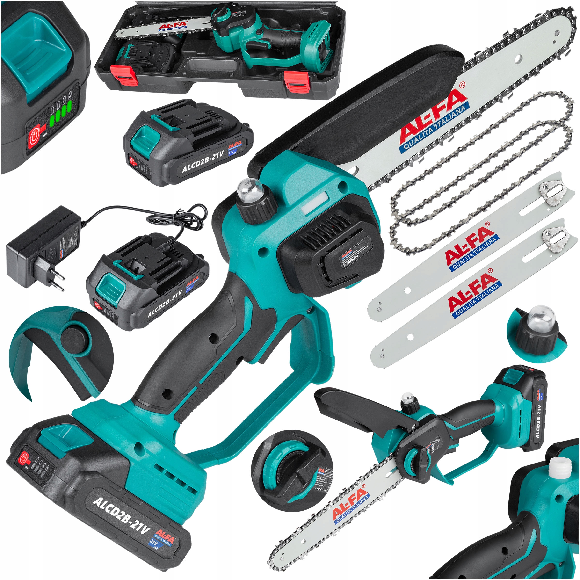 Piła łańcuchowa Akumulatorowa 8" pilarka Bezszczotkowa Smarowanie łańcucha