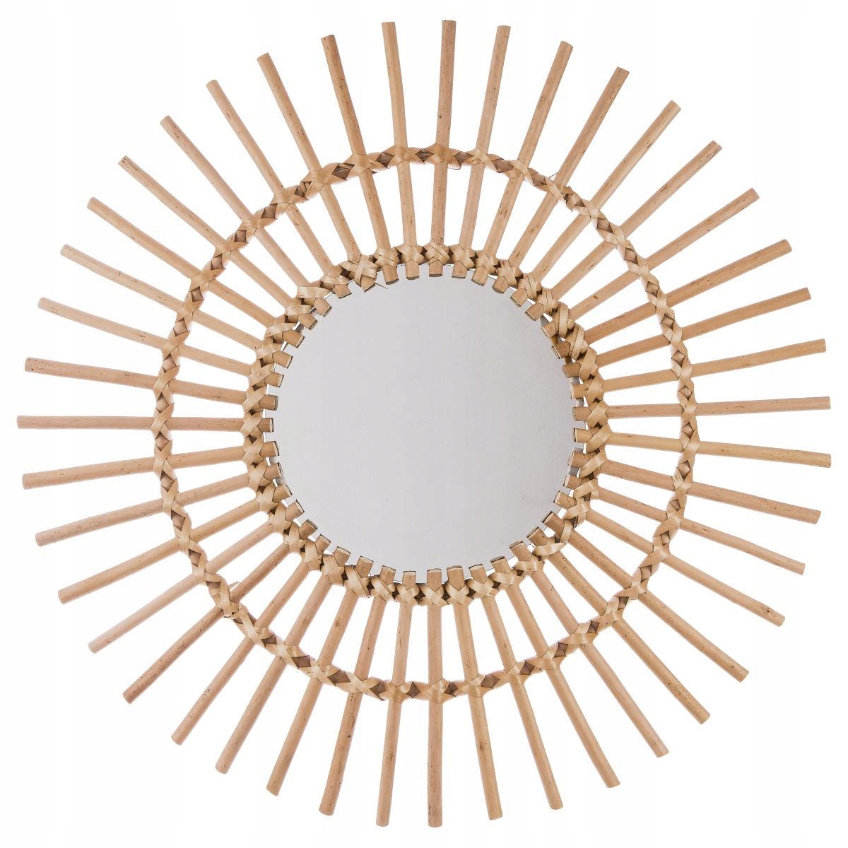 

Okrągłe lustro 58 cm styl rustykalny boho wiklina