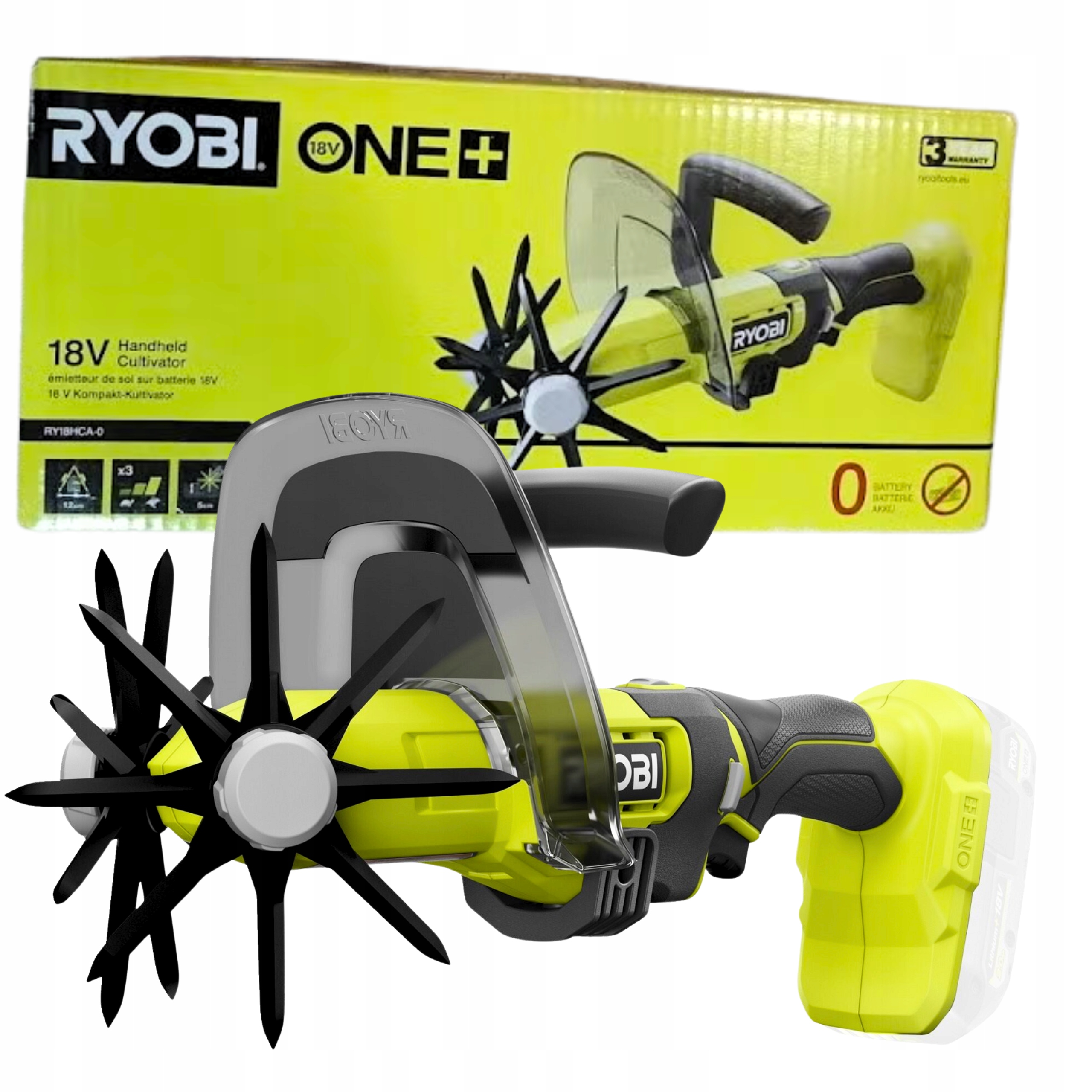 Ruční Akumulátorový Kultivátor 18V One+ RY18HCA-0 Ryobi 5133005766