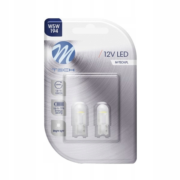 ŻARÓWKI W5W T10 LED DIODY SOCZEWKA SZKLANA ZIMNA Producent M-Tech