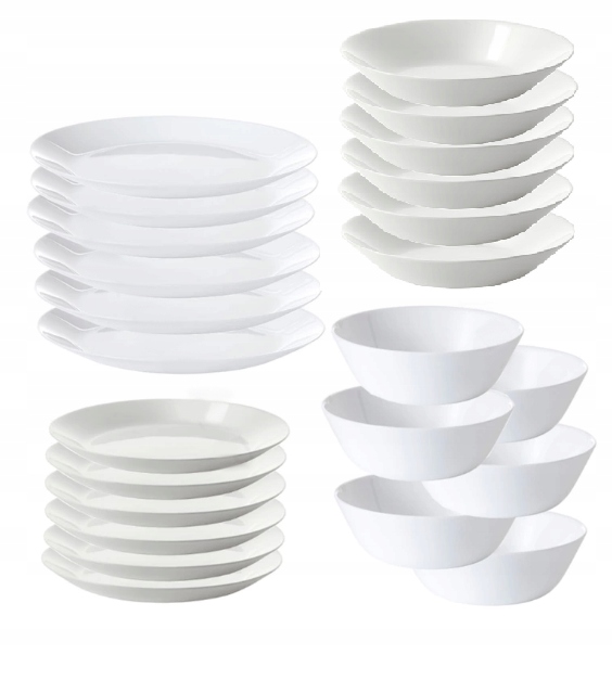 

Serwis talerze miska Ikea Oftast 6 os,/24 elementy