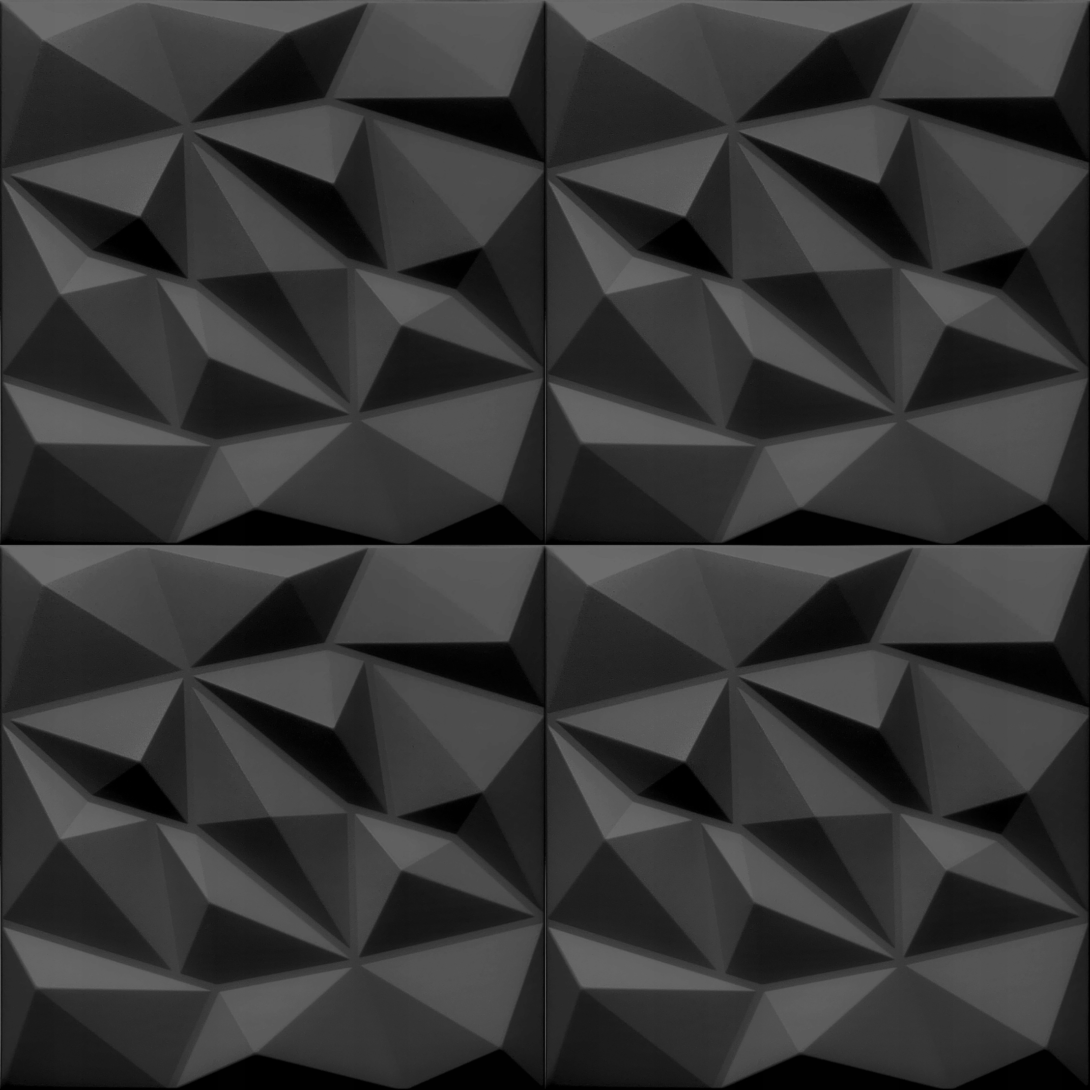 Czarne PANELE ŚCIENNE KASETONY SUFITOWE 3D Brylant Materiał tworzywo sztuczne