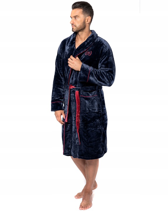 GRUBY CIEPŁY MIĘKKI MĘSKI SZLAFROK ROGER ROZ.L Marka inna