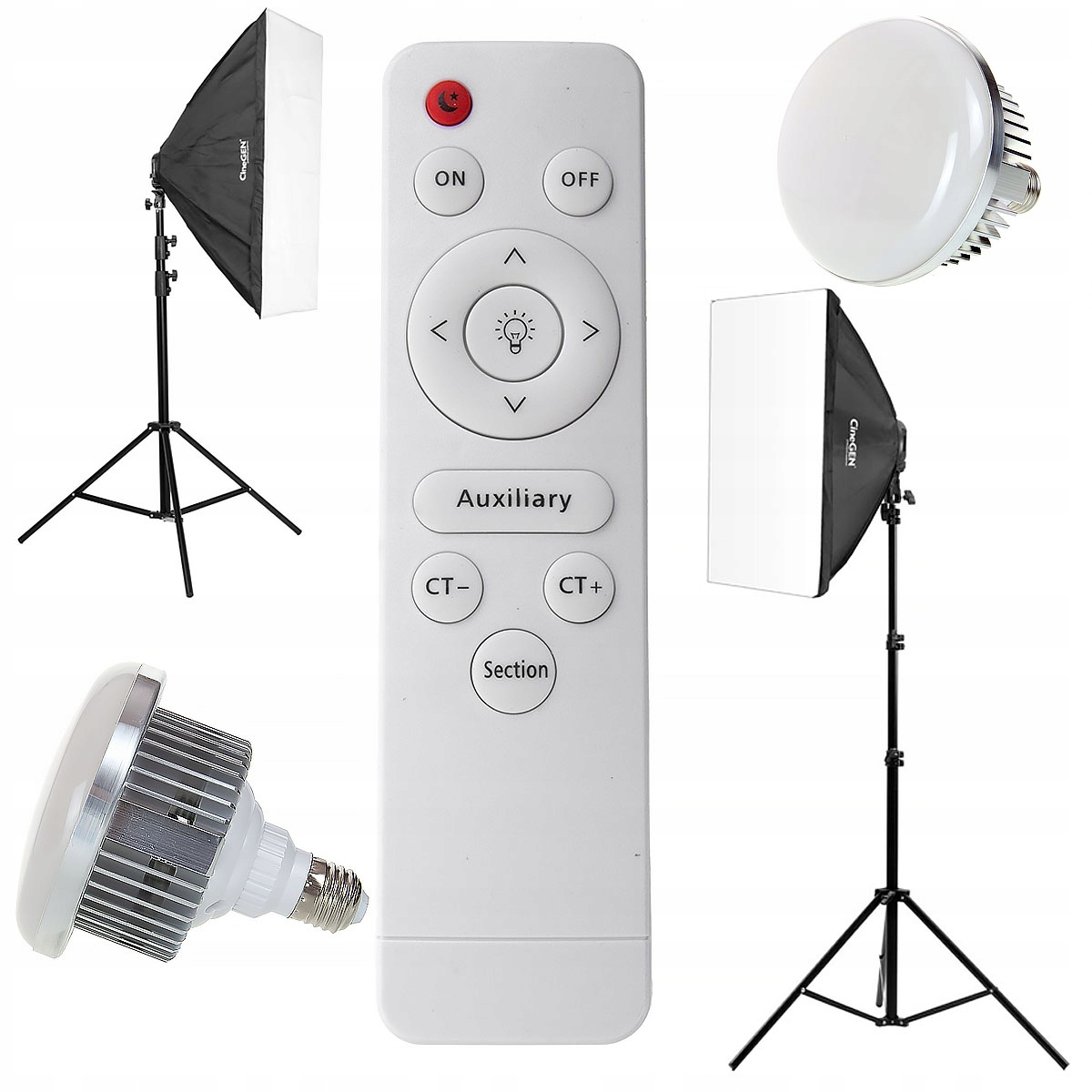 SOFT BOX Z PILOTEM 2x Lampa 50x70cm 170W Statyw EAN (GTIN) 5907564616423