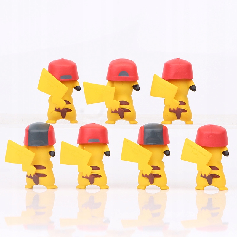 ZESTAW 7X FIGURKI 5cm POKEMON PIKACHU Marka inna