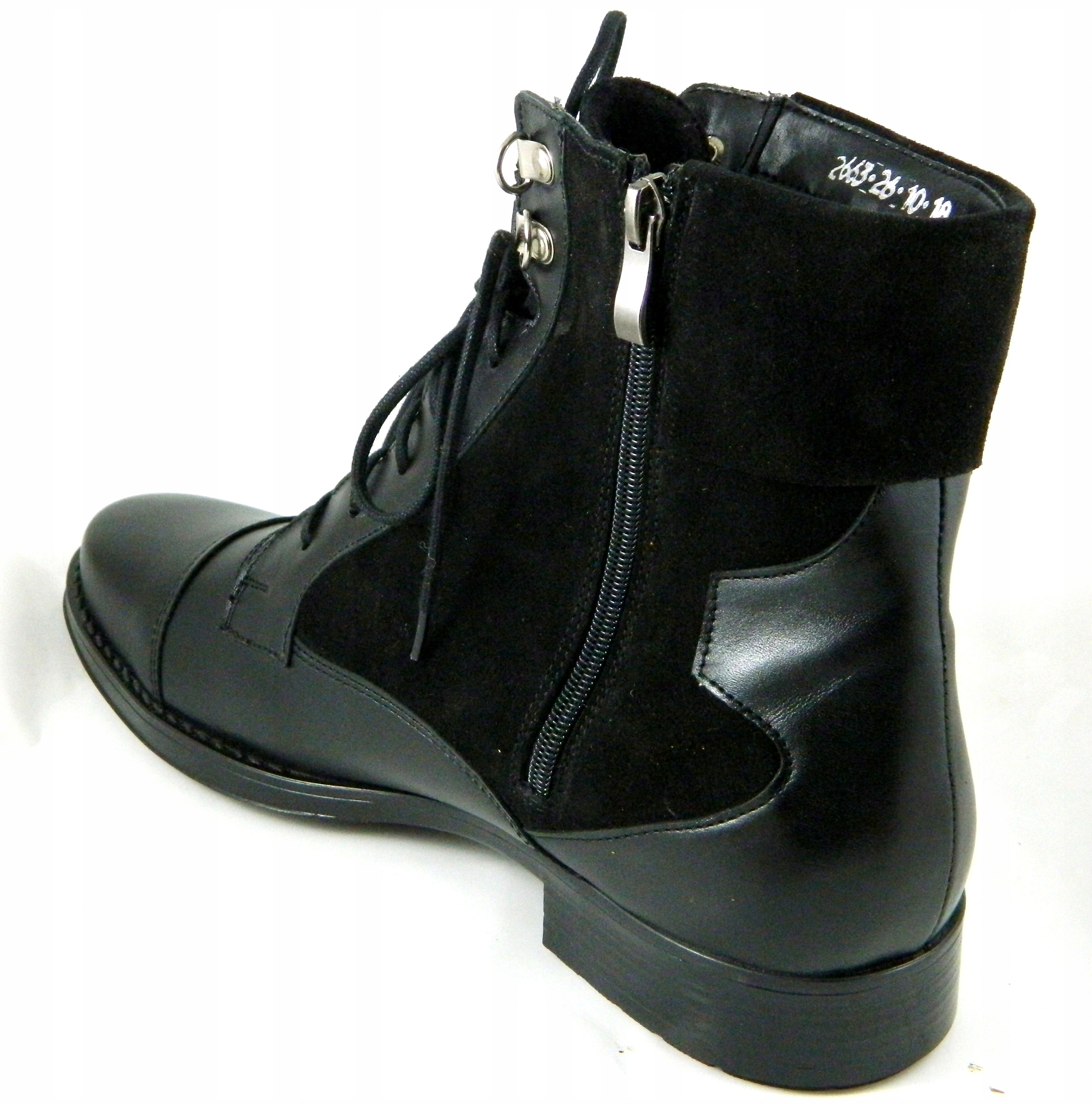 STYLOWE KOZAKI SZTYBLETY OFICERKI SKÓRA NAT K-2663 Rozmiar 38