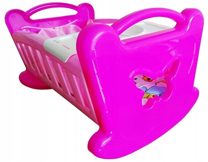 KOŁYSKA MOTYLEK DLA LALEK Z POŚCIELĄ BOLO 80639 Wiek dziecka 2 lata +