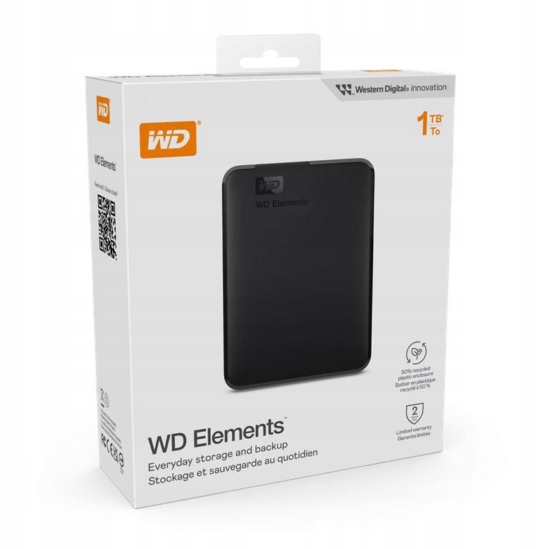 DYSK ZEWNĘTRZNY SSD WD Elements 1TB USB 3.0 Kod producenta WDBNSY0010BBK-WESN