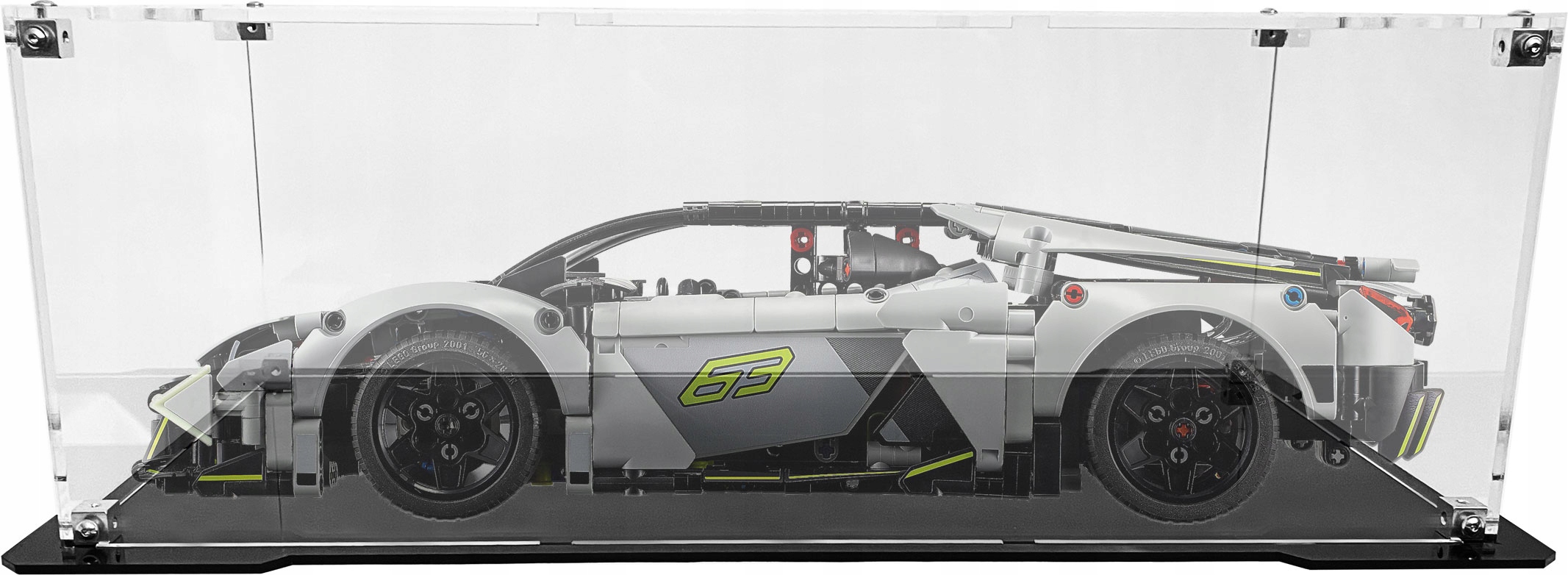 Vitrína s černou základnou pro Lego 42214 Technic Lamborghini Revuelto