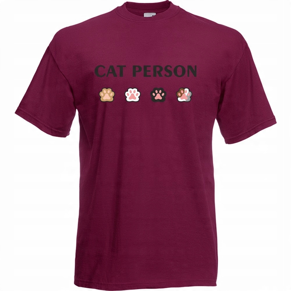 

Koszulka cat person kociarz kot L burgund