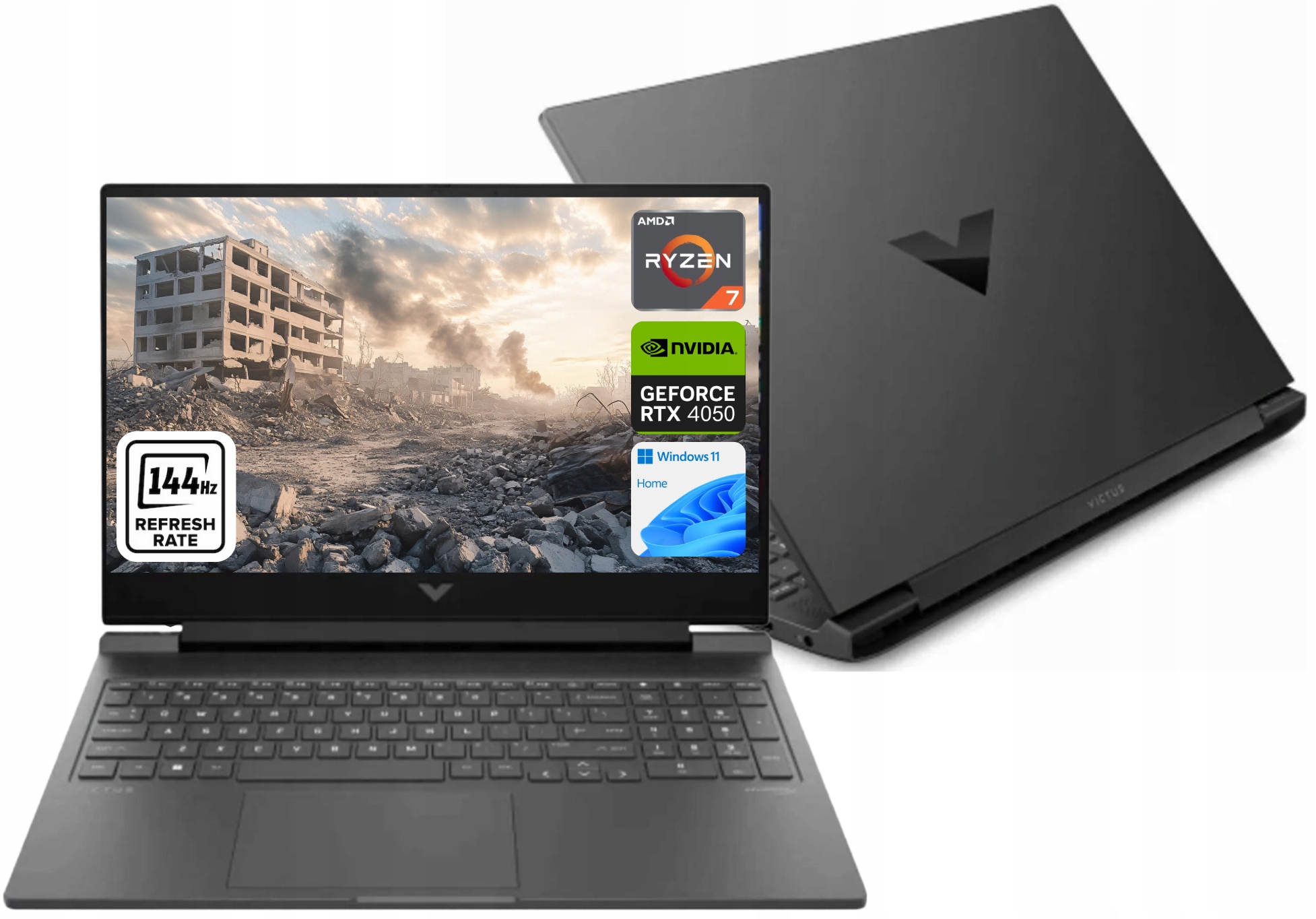 Notebook Victus Hp 15 Ryzen 7 16GB Ssd 512GB Rtx 4050 6GB 144Hz W11