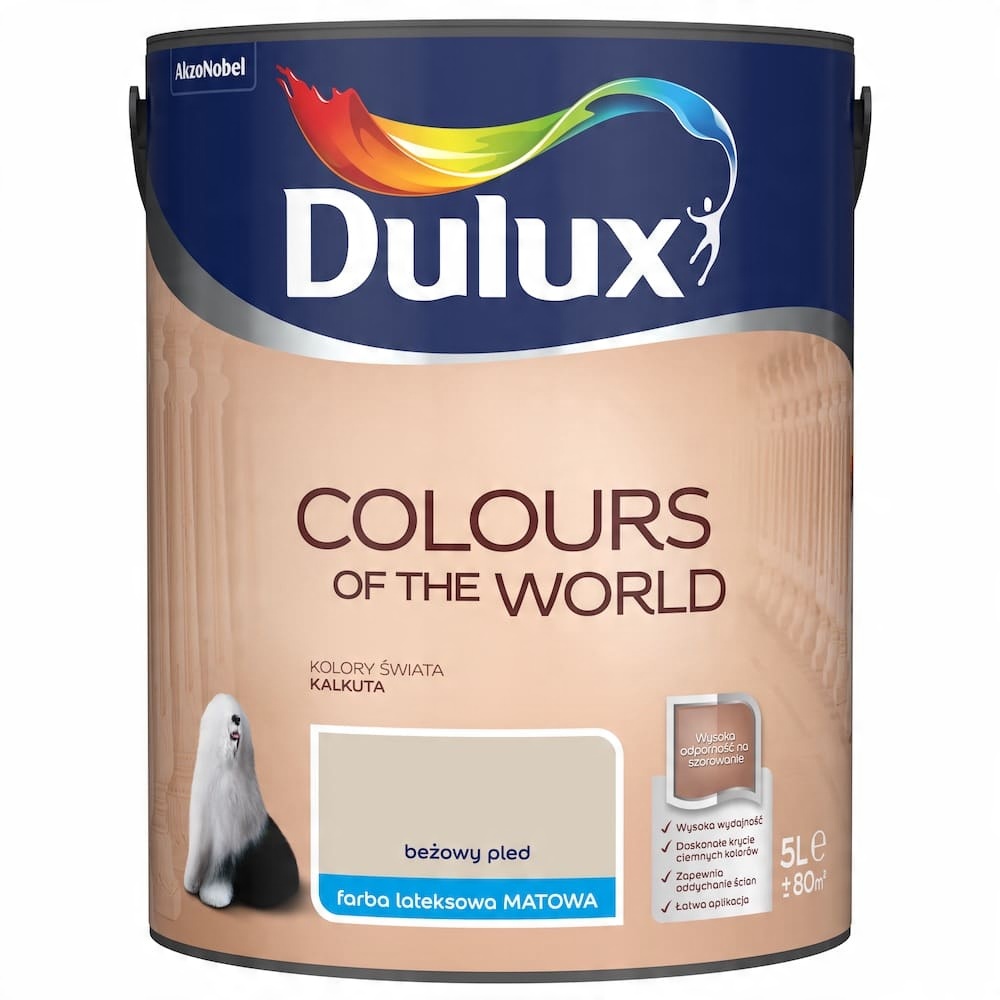 

Dulux Świata Farba Lateksowa Beżowy Pled 5L