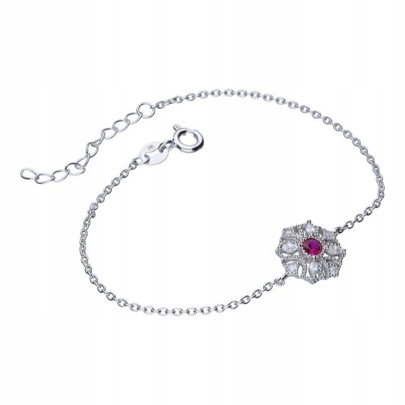 Stříbrný náramek ryzosti 925, rhodiovaný, se zirkony, 2.39g – ideální jako dárek