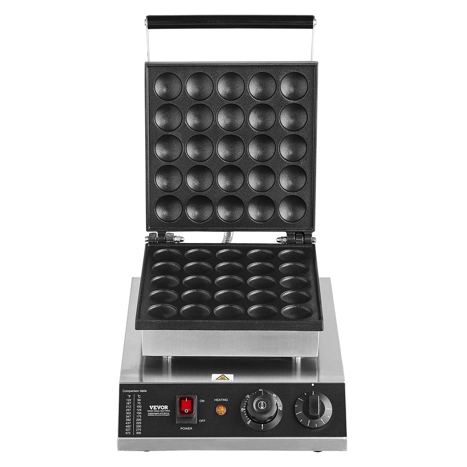 Vaflovač na mini palačinky 25 ks 1700 W 43 mm nerezová ocel