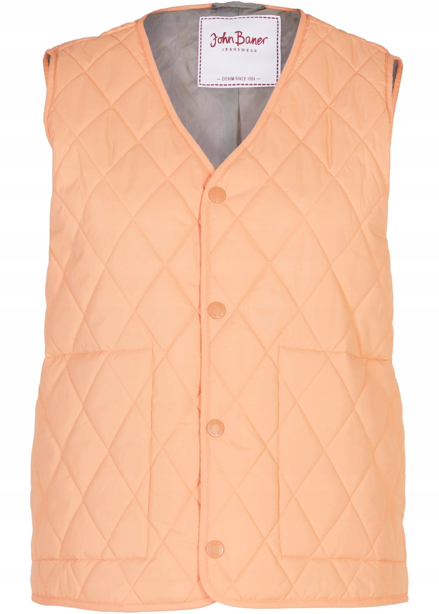 BA18 KAMIZELKA DAMSKA LEKKA PIKOWANA NA ZATRZASKI BONPRIX 40 ORANGE