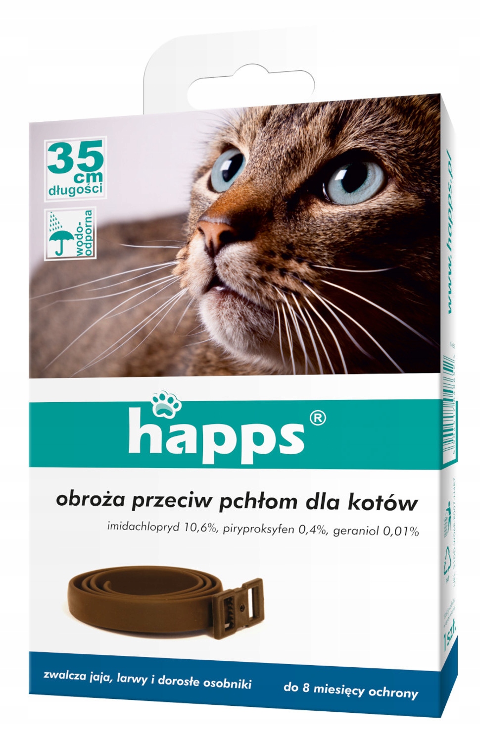 

Happs Obroża Dla Kotów Przeciw Pchłom 35 cm