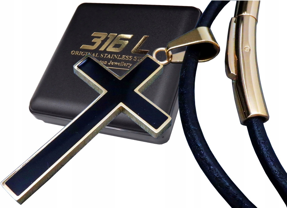 

Gruby Rzemień Rzemyk Na Szyję Krzyżyk Zestaw