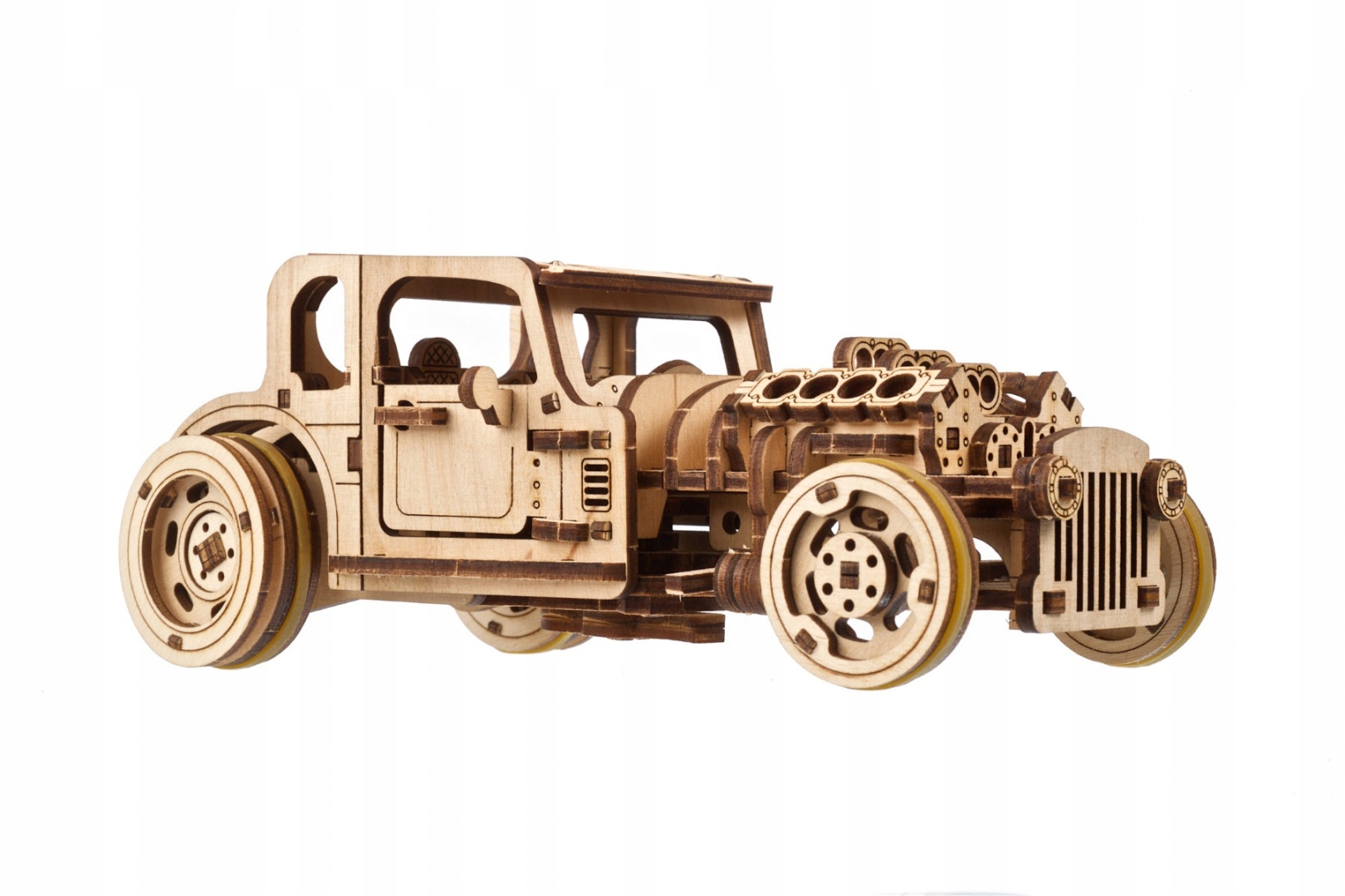 Hot Rod Furious Mouse Drewniany Model Mechaniczny Z Napędem Puzzle Ugears