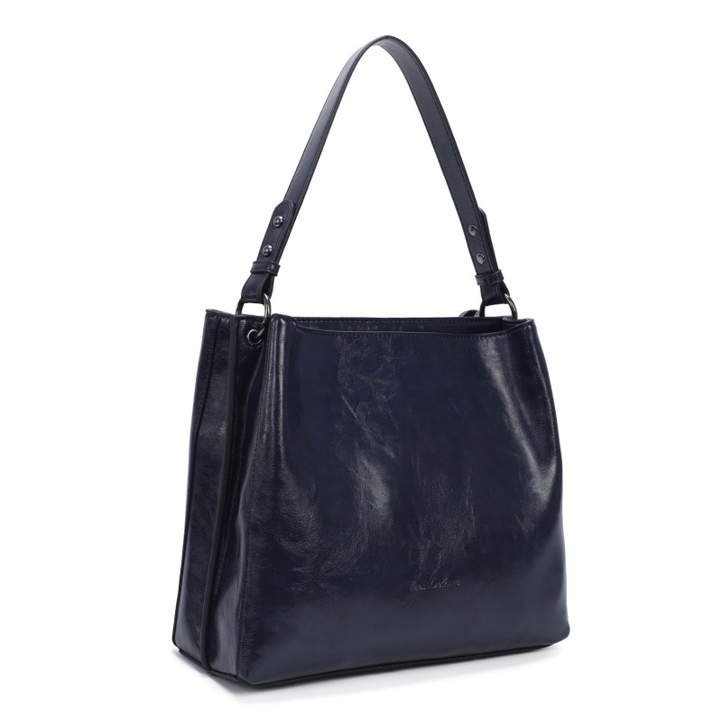 PIĘKNA, KLASYCZNA GRANATOWA TOREBKA