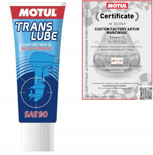 

Motul Translube SAE90 350ml Olej Do Spodziny