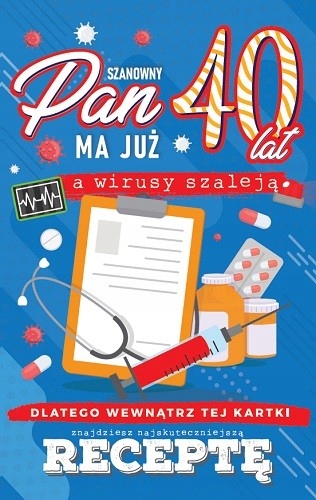 

Kartka na 40 urodziny dla Mężczyzny zabawna JCX47