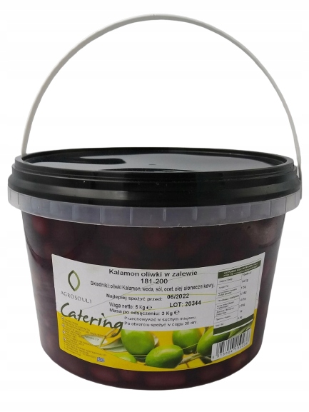 Levně Olivy Kalamata s peckou v nálevu 3 kg