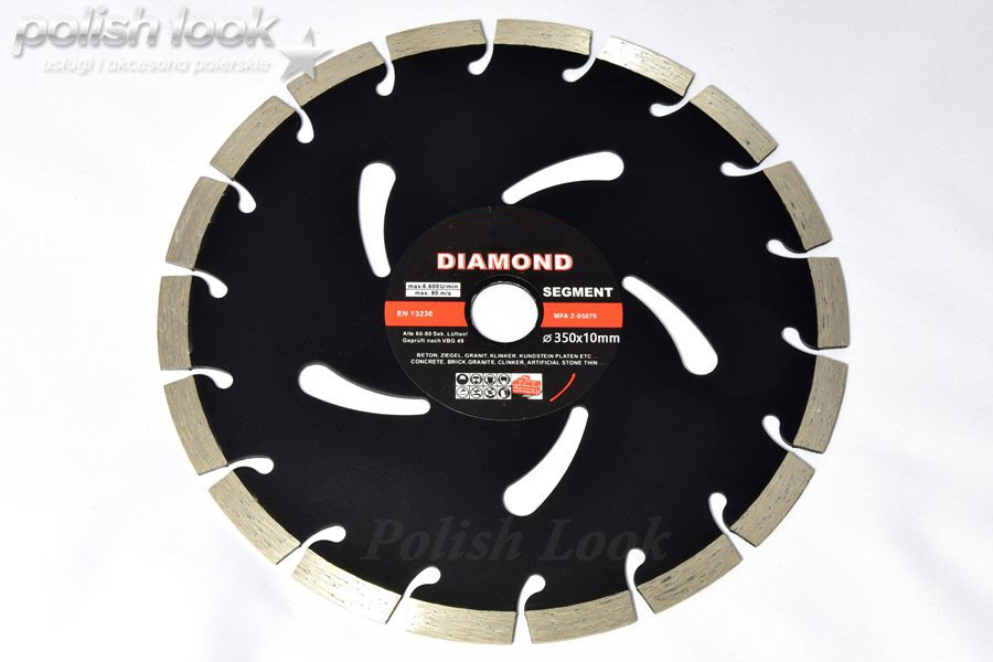 TARCZA DIAMENTOWA SEGMENTOWA 350mm BETONU KOSTKI Marka PolishLook