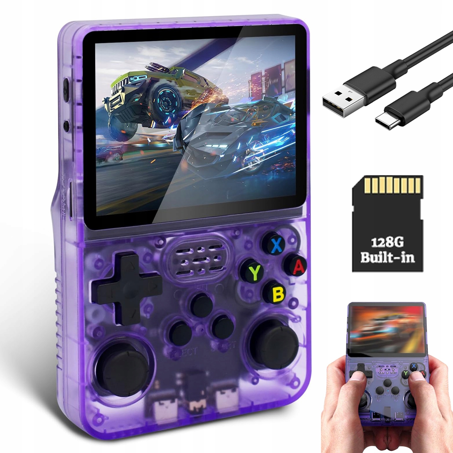 Przenośna Mobilna Mini Konsola Do Gier Retro 21000 Gry 32+128GB Gameboy