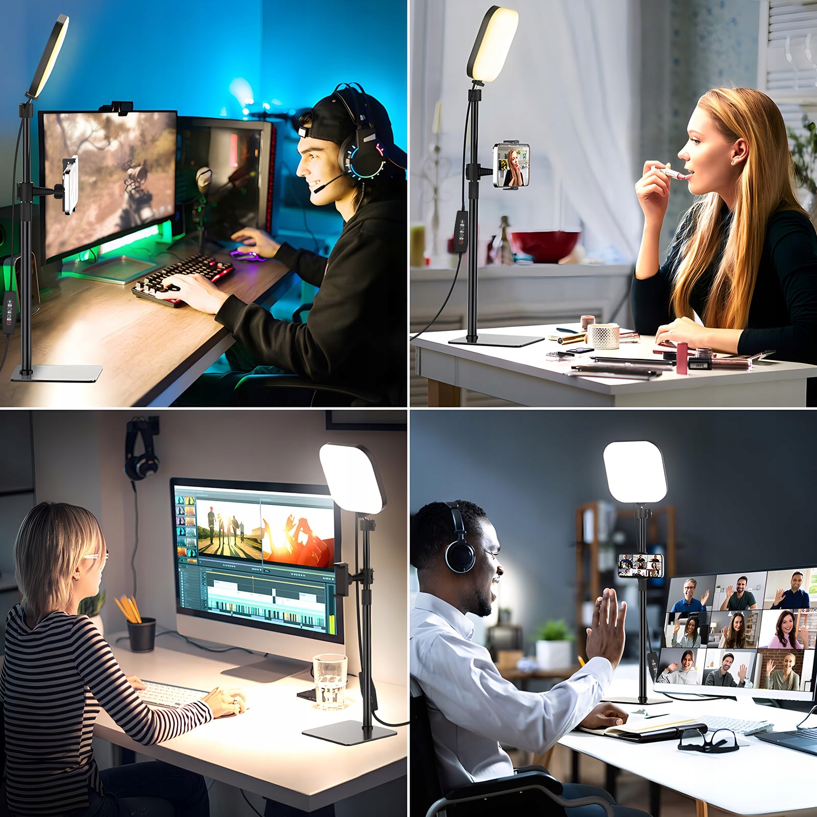 MOJIMDO LED Lamp 180 with Phone Holder 3 Colors 5 Brightness USB — miniatura 7
