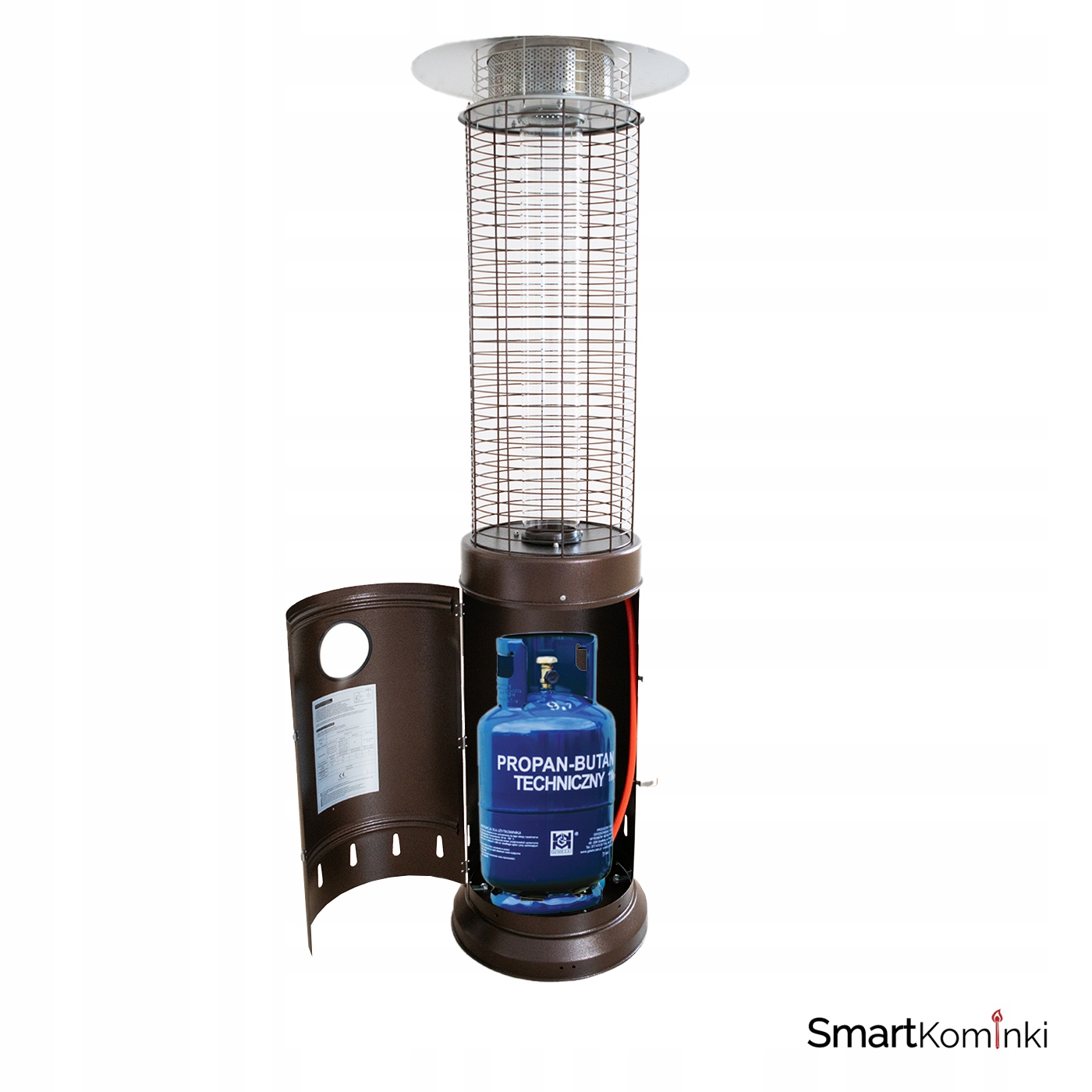 Parasol grzewczy ogrzewacz gazowy tarasowy PORTO brązowy zestaw 2 szt. Waga 17 kg