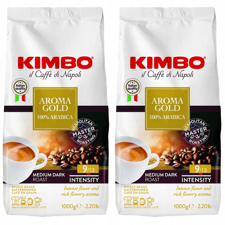 Kawa ziarnista Kimbo Intensity 9/13 Aroma Gold 2x1kg