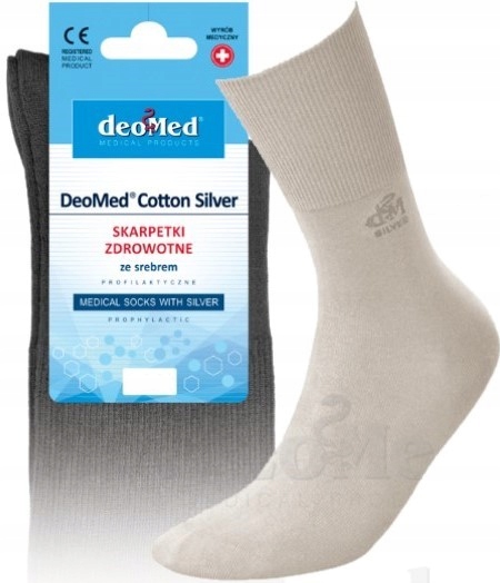 

Skarpety ze srebrem DeoMed Cotton Silver 35-38 Beż