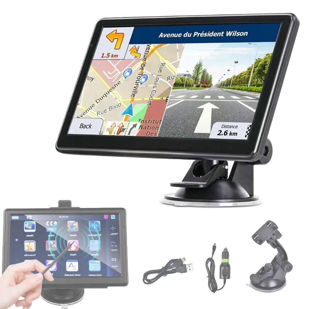 Nawigacja Samochodowa dla Ciężarówek Tir Truck Auta Gps 7cali Zestaw