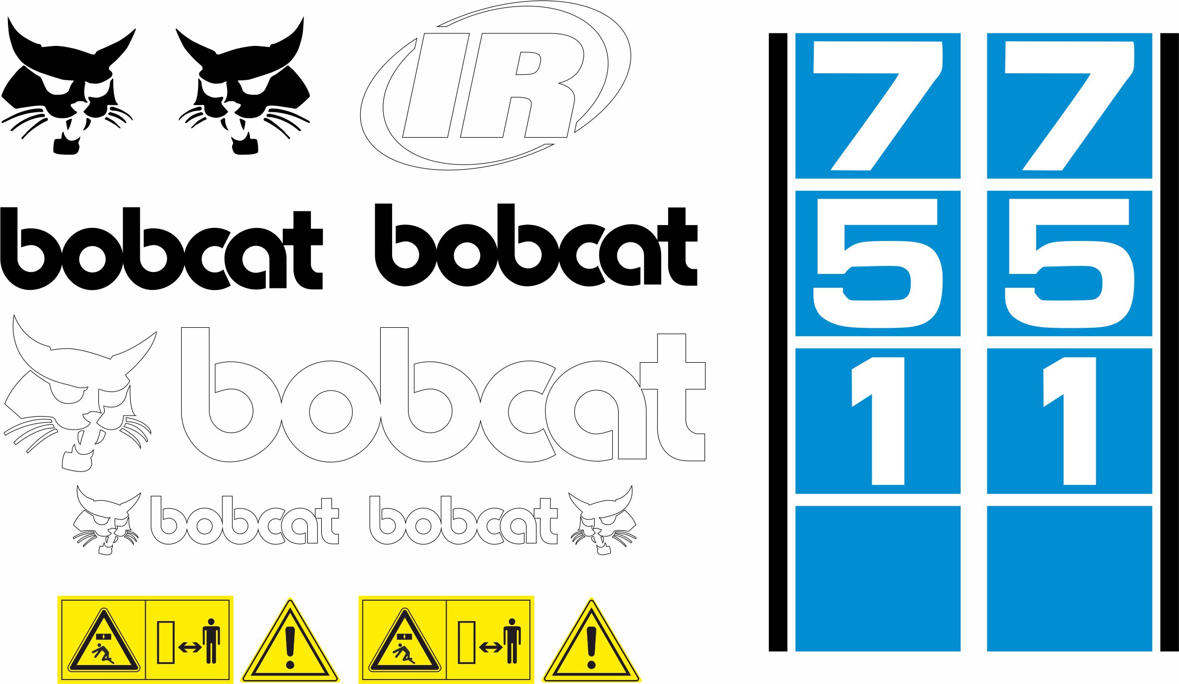 NAKLEJKI BOBCAT 751 MINI ŁADOWARKA KOPARKA