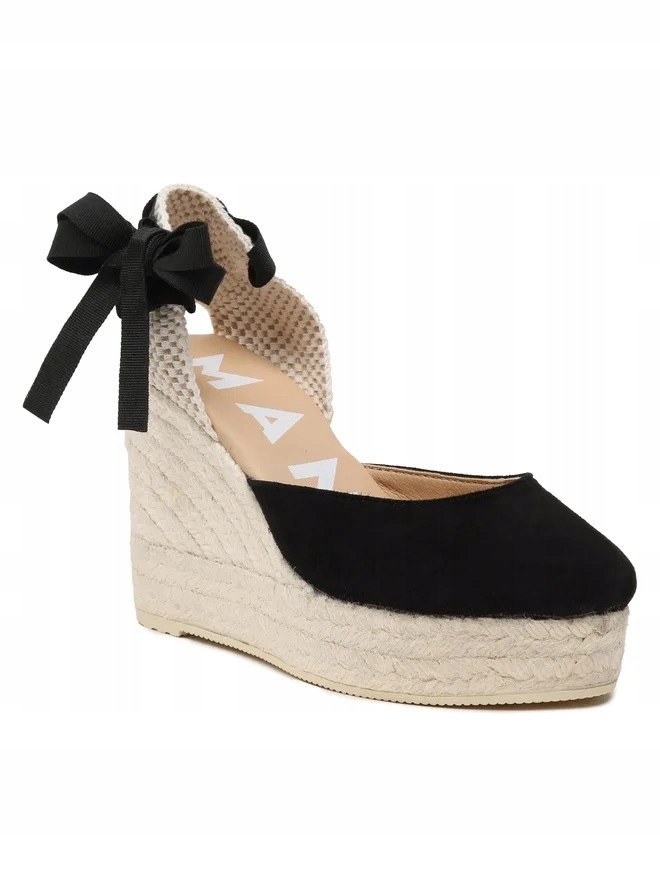 Manebi Espadrilky La Havana Heart-Shaped Espadrilles O 7.9 Wh Černá velikost 38