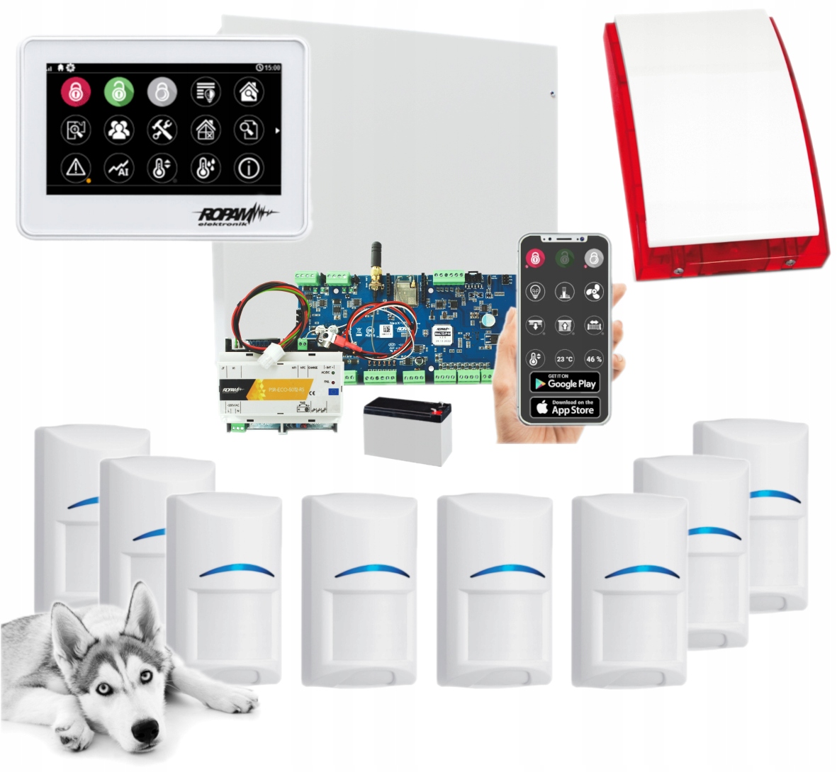 Ropam Neo System Alarmowy Wifi App 8BOSCH Pet 20kg