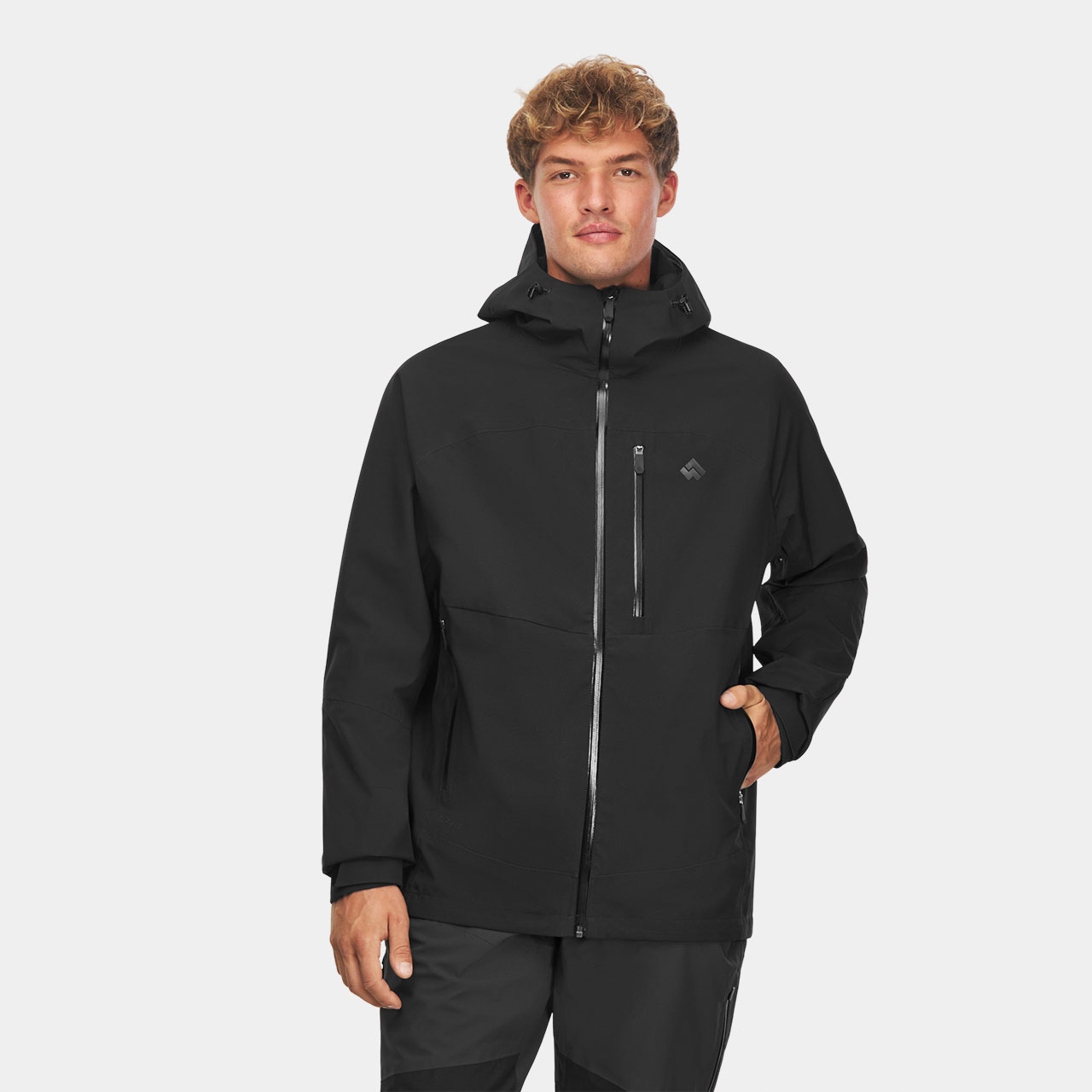 Kurtka męska hardshell Alpinus Gedu czarna oddychająca przeciwdeszczowa 2XL