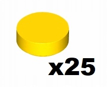 

Lego 98138 Tile Round Yellow 25 szt. Nowa